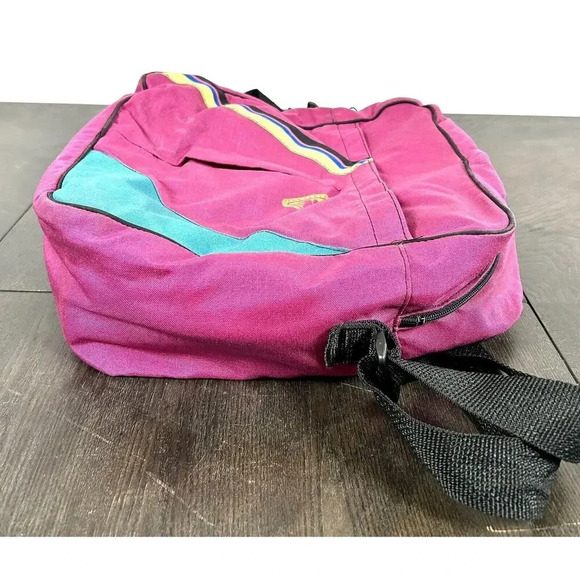 Vintage 80’s Hot Pink Teal Coleman Insulated Zip Cooler With Pockets And Strap - Picture 4 of 14